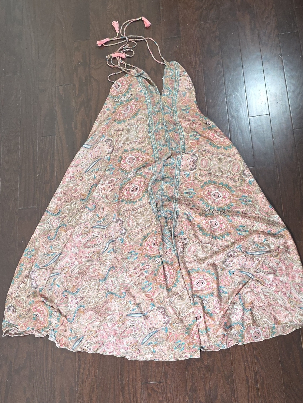 Namaste India Pink Paisley Boho Dress